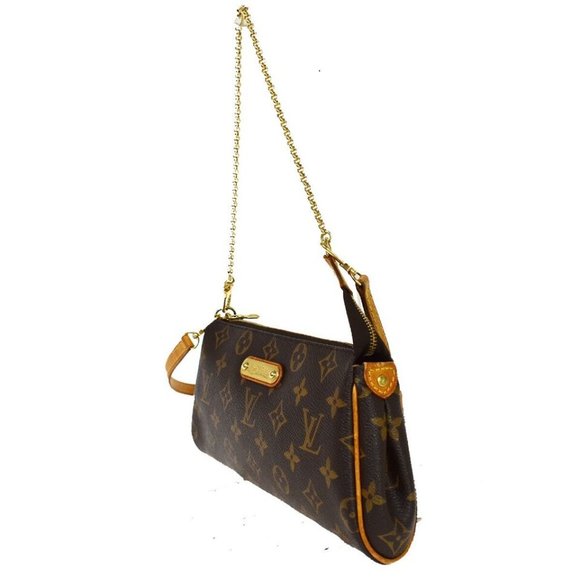 LOUIS VUITTON Eva 2Way Chain Shoulder Bag Monogram Leather Brown M95567 - Picture 14 of 16